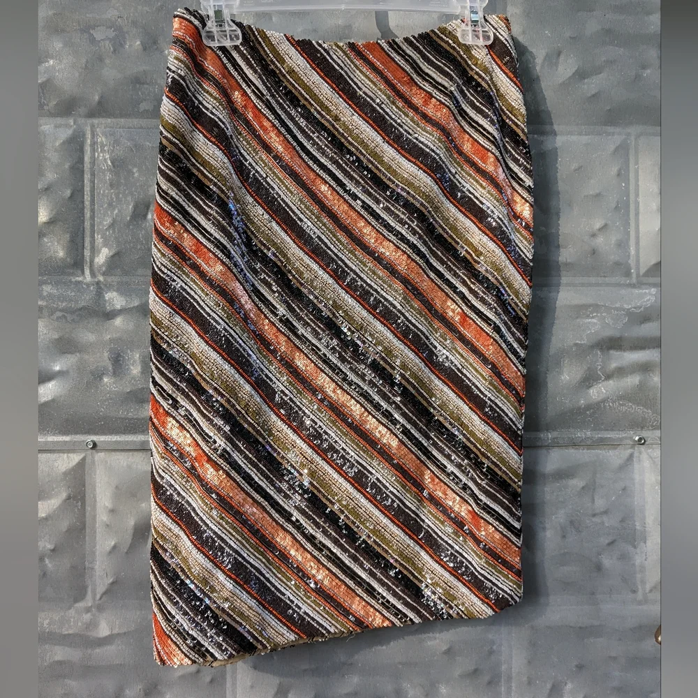 Carolina Herrera Beaded Sequin Sample Skirt - Picture 4 of 10